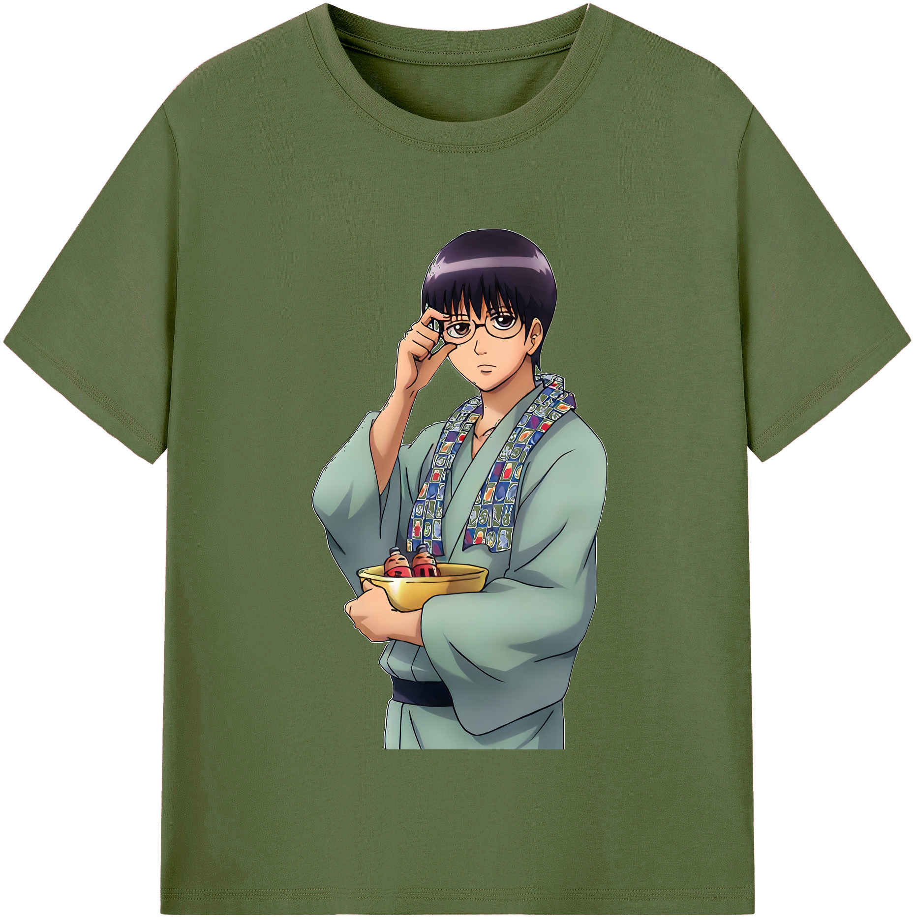 （画像用） ぎんたま 坂田銀時（さかたぎんとき） 神楽 志村新八（しむら しんぱち） GINTAMA Sakata Gintoki Kagura Shimura Shinpachi 綿100％半袖Tシャツ（フロントプリント）